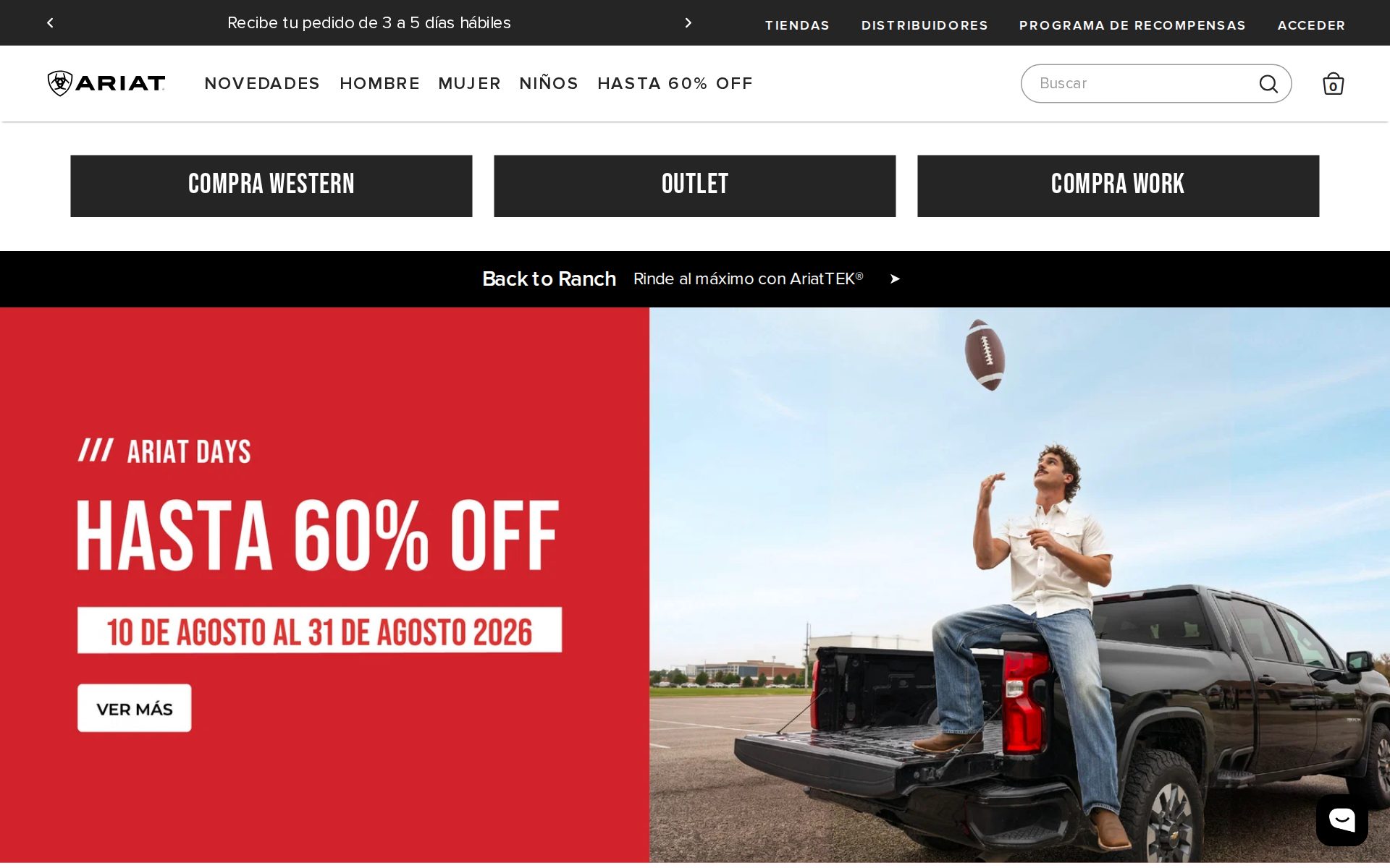 Ariat México storefront